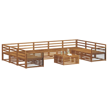 Soffgrupper 10 pcs Naturfärg Massivt Akaciaträ