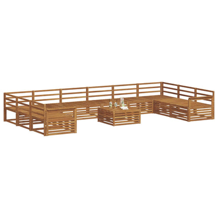 Soffgrupper 11 pcs Naturfärg Massivt Akaciaträ