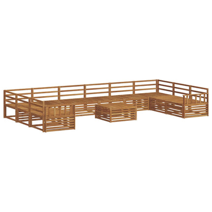 Soffgrupper 11 pcs Naturfärg Massivt Akaciaträ