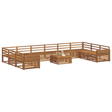 Soffgrupper 11 pcs Naturfärg Massivt Akaciaträ
