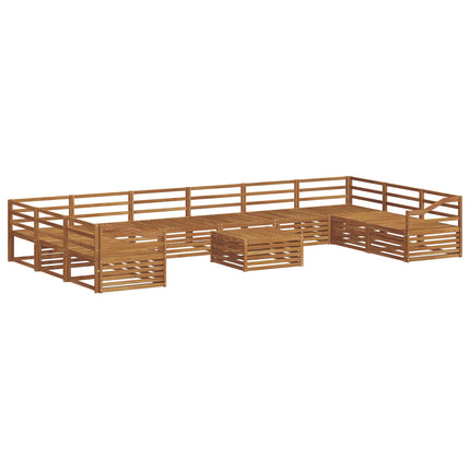 Soffgrupper 11 pcs Naturfärg Massivt Akaciaträ