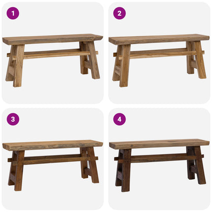 bänk Naturfärg 100 x 29 x 43,5 cm Massivt teakträ