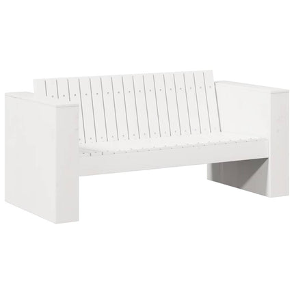 Trädgårdsoffa Vit 134 x 60 x 62 cm Massiv furu