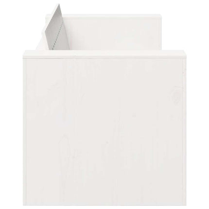 Trädgårdsoffa Vit 134 x 60 x 62 cm Massiv furu