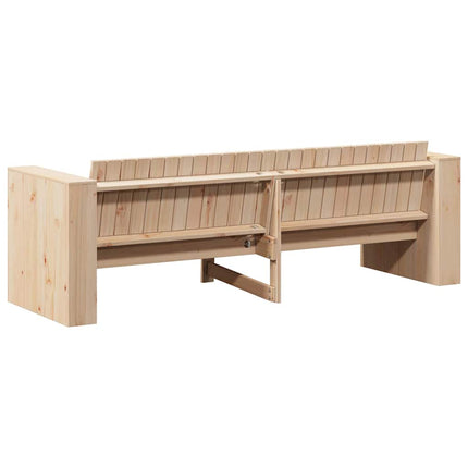 Trädgårdsoffa Naturfärg 185,5 x 60 x 62 cm Massiv furu