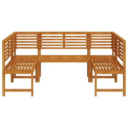 Bänkset för trädgården 5 pcs Brun Massivt Akaciaträ