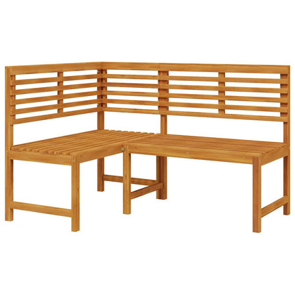 Bänkset för trädgården 4 pcs Brun Massivt Akaciaträ