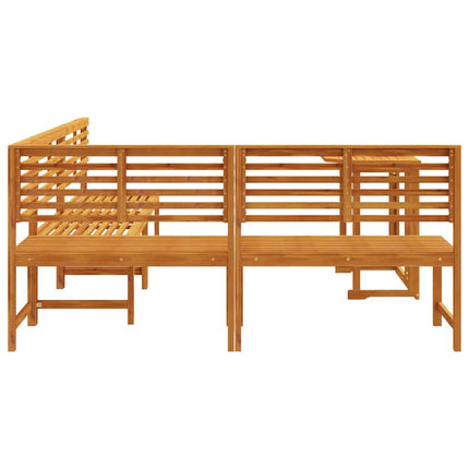Bänkset för trädgården 4 pcs Brun Massivt Akaciaträ