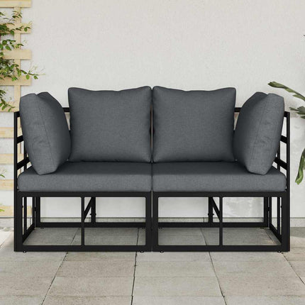 Utomhus Möbler 2 Stycke Svart och Anthracit 71,5 x 71,5 x 71 cm