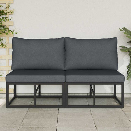 Utomhus Möbler 2 Stycke Svart och Anthracit 70 x 71,5 x 71 cm