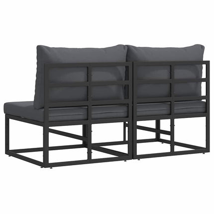 Utomhus Möbler 2 Stycke Svart och Anthracit 70 x 71,5 x 71 cm