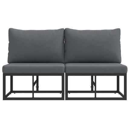 Utomhus Möbler 2 Stycke Svart och Anthracit 70 x 71,5 x 71 cm