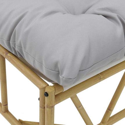 Utomhussittplatser med kudde Ljusgrå 110 x 74,5 x 71 cm Stål