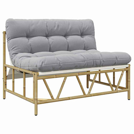 Utomhussittplatser med kudde Ljusgrå 110 x 74,5 x 71 cm Stål