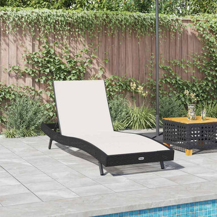 Solstol Reclining Svart och Vitt 197 x 70 x 82 cm konstrotting