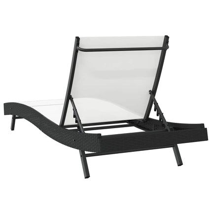 Solstol Reclining Svart och Vitt 197 x 70 x 82 cm konstrotting