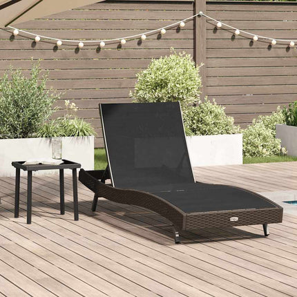 Solstol 2 pcs Svart och Brunt konstrotting