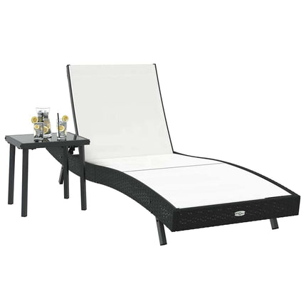 Solstol 2 pcs Svart och Vitt konstrotting