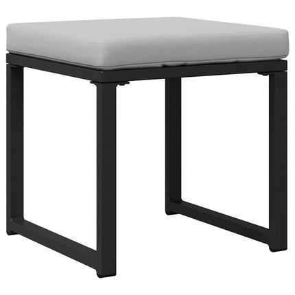 Trädgårdsmöbler 4 pcs 2-Antal sittplatser Ljusgrå Polyester