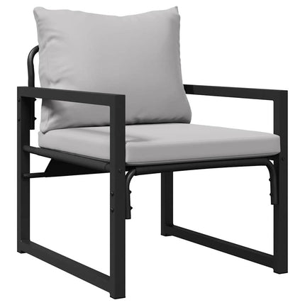 Trädgårdsmöbler 4 pcs 2-Antal sittplatser Ljusgrå Polyester