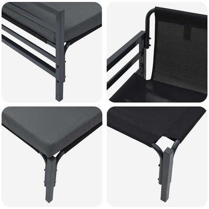 Utomhus Möbler med kudde 2 Stycke Antracit 80 x 80 x 71 cm Stål