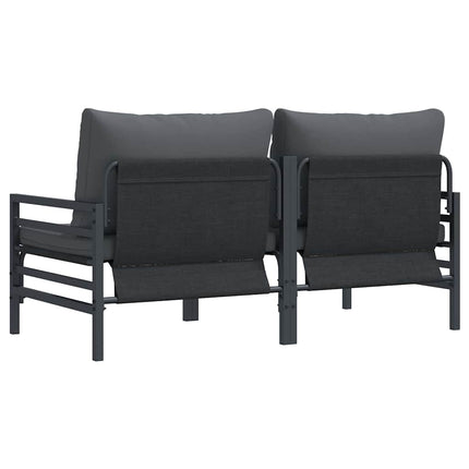 Utomhus Möbler med kudde 2 Stycke Antracit 80 x 80 x 71 cm Stål