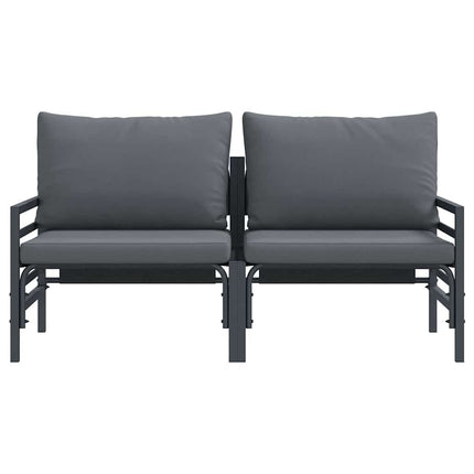 Utomhus Möbler med kudde 2 Stycke Antracit 80 x 80 x 71 cm Stål