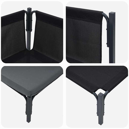 Utomhus Möbler med kudde Antracit 80 x 80 x 71 cm Stål