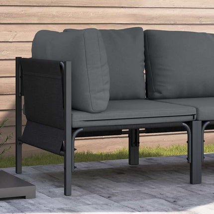 Utomhus Möbler med kudde Antracit 80 x 80 x 71 cm Stål
