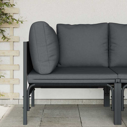 Utomhus Möbler med kudde Antracit 80 x 80 x 71 cm Stål
