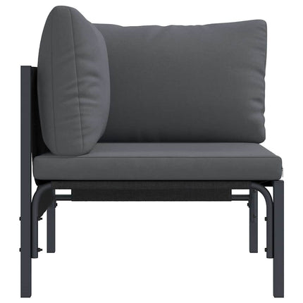 Utomhus Möbler med kudde Antracit 80 x 80 x 71 cm Stål