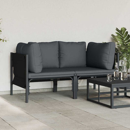 Utomhus Möbler med kudde 2 Stycke Antracit 80 x 80 x 71 cm Stål