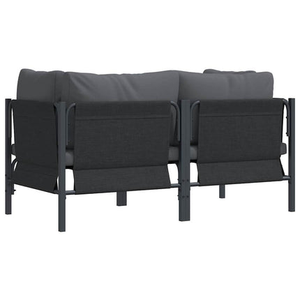 Utomhus Möbler med kudde 2 Stycke Antracit 80 x 80 x 71 cm Stål
