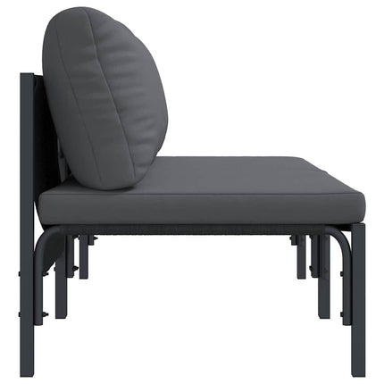 Utomhus Möbler med kudde 2 Stycke Antracit 80 x 80 x 71 cm Stål