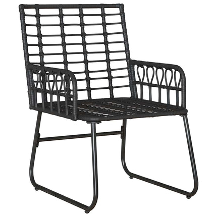 Trädgårdsmöbelset 3 pcs Svart och Anthracit konstrotting