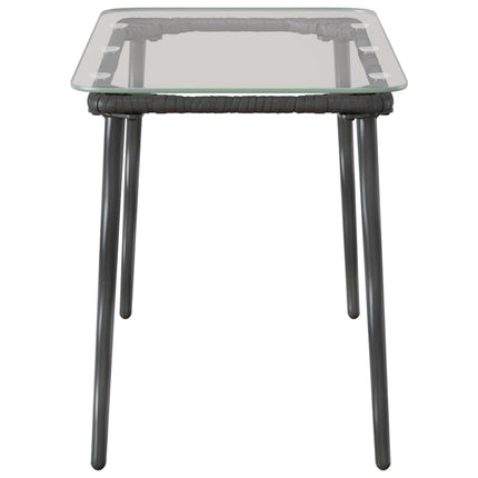 Trädgårdsbord Svart 80 x 40 x 45 cm konstrotting