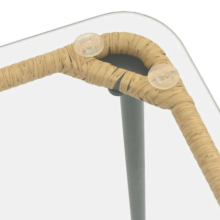 Trädgårdsbord Naturfärg 80 x 40 x 45 cm konstrotting