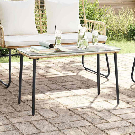 Trädgårdsbord Naturfärg 80 x 40 x 45 cm konstrotting