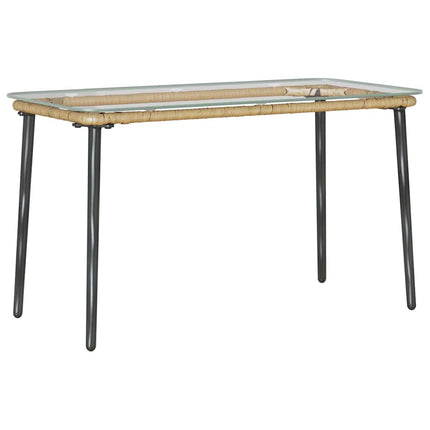 Trädgårdsbord Naturfärg 80 x 40 x 45 cm konstrotting