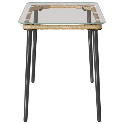 Trädgårdsbord Naturfärg 80 x 40 x 45 cm konstrotting