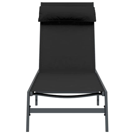 Solstol 1-person Svart och Anthracit 197 x 54 x 86 cm Stål