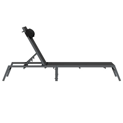 Solstol 1-person Svart och Anthracit 197 x 54 x 86 cm Stål