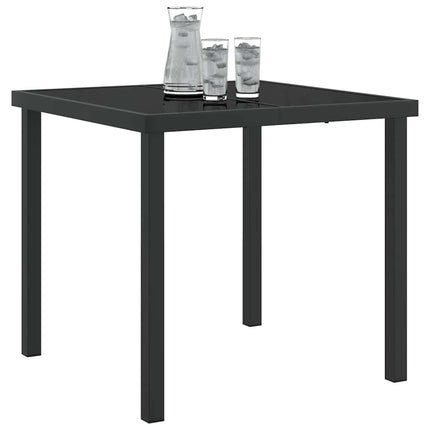 Trädgårdsbord Svart 80 x 80 x 73 cm Metall