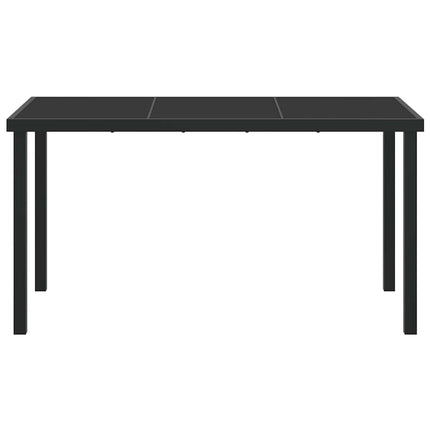 Trädgårdsbord Svart 140 x 70 x 73 cm Metall