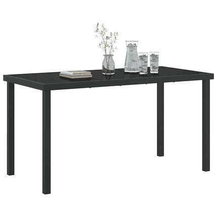 Trädgårdsbord Svart 140 x 70 x 73 cm Metall
