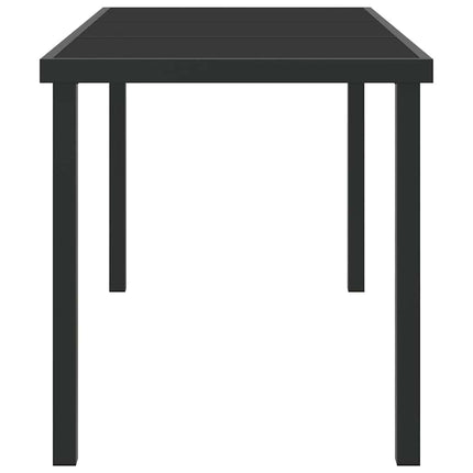 Trädgårdsbord Svart 140 x 70 x 73 cm Metall