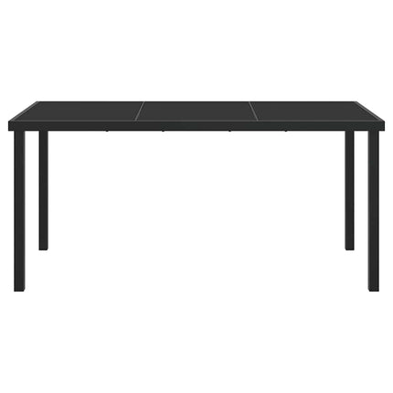 Trädgårdsbord Svart 160 x 80 x 73 cm Metall