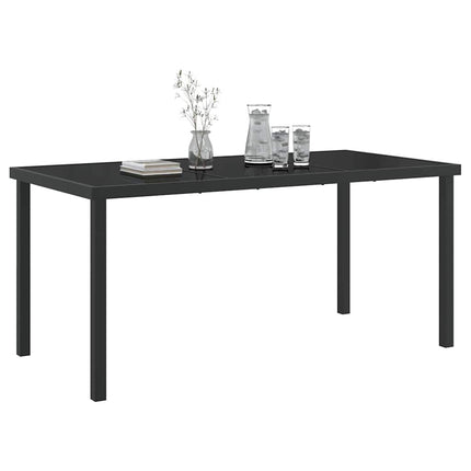 Trädgårdsbord Svart 160 x 80 x 73 cm Metall