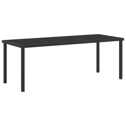 Trädgårdsbord Svart 200 x 80 x 73 cm Metall