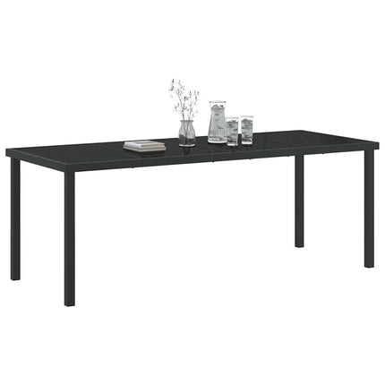 Trädgårdsbord Svart 200 x 80 x 73 cm Metall